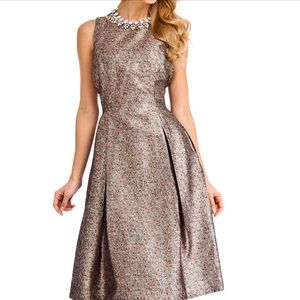 Tahari ASL Tea Length Dress - Rose/Bronze